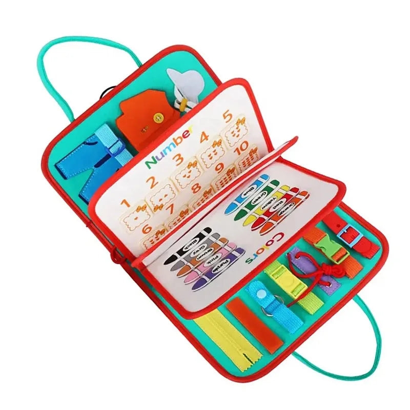 Toddler Montessori Busy Board for Ages 1-3 Busy Sensory Educational Toys Travel Toys Toddler Montessori Busy Board for Ages 1-3