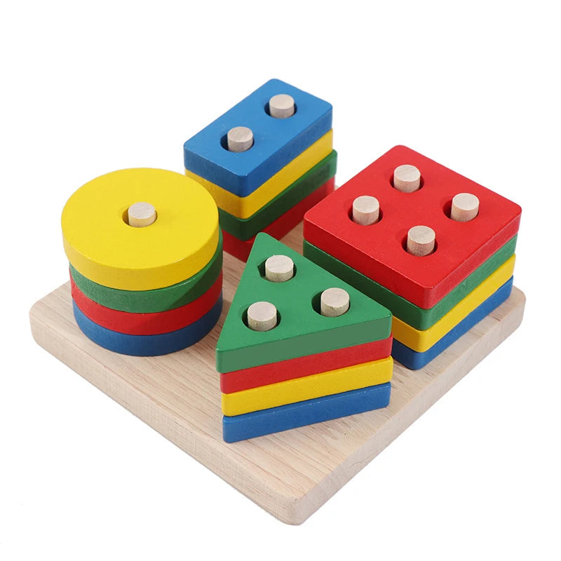 Montessori Wooden Games for Children 1 2 3 Years Baby Toys Educational Development Early Learning Child Geometry Kids Puzzles