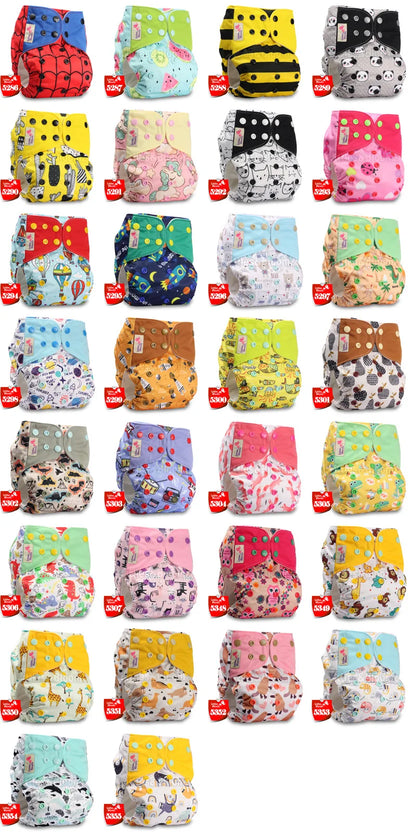 [Littles&Bloomz]2024 Washable Reusable Cloth Diaper Ecological Adjustable Real Pocket Nappy Fit 0-2year 3-15kg Baby Insert