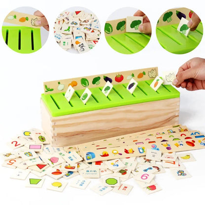 Mathematical Knowledge Classification Cognitive Matching Kids Montessori Early Educational Learn Toy Wood Box Gifts for Children