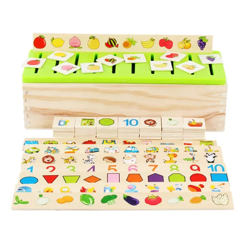 Mathematical Knowledge Classification Cognitive Matching Kids Montessori Early Educational Learn Toy Wood Box Gifts for Children