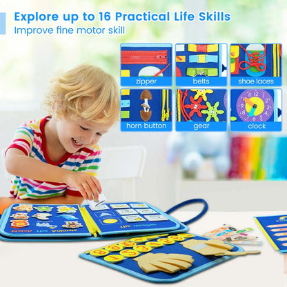 Busy Board Montessori Toys for Toddler Busy Book Sensory Preshool Early Education Learning Fine Motor Skills Toys For Children